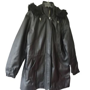 Liz philipis leather coat